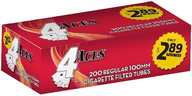 4 Aces Tubes 100 Regular cigarette tube product package